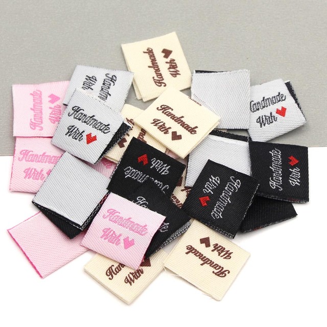 50Pcs Handmade Labels For Clothes Handmade With Love Tags For Hats Fold  Clothing Label Sew Crafts